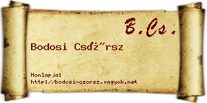 Bodosi Csörsz névjegykártya